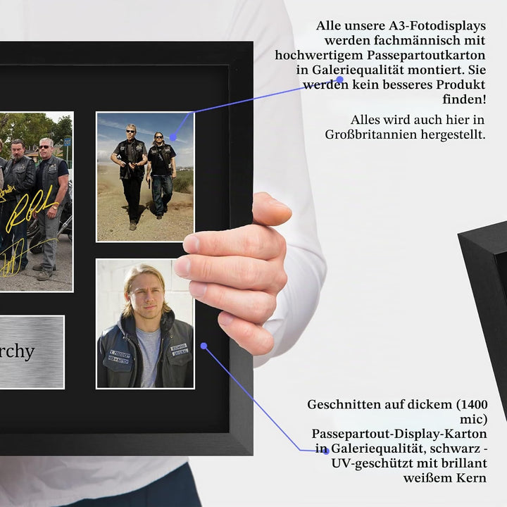 HWC Trading FR A3 Sons of Anarchy Geschenke Geducktes Signiertes Autogramm Fotodisplay für Fans von