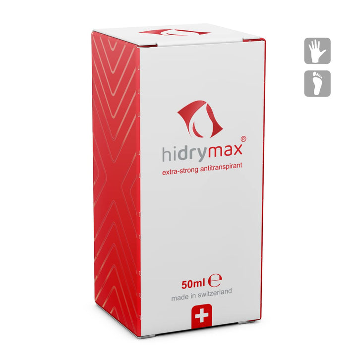 hidry max Antitranspirant - kein Deo - maximal dosiertes Antiperspirant gegen Schweisshände &amp; Fusssc