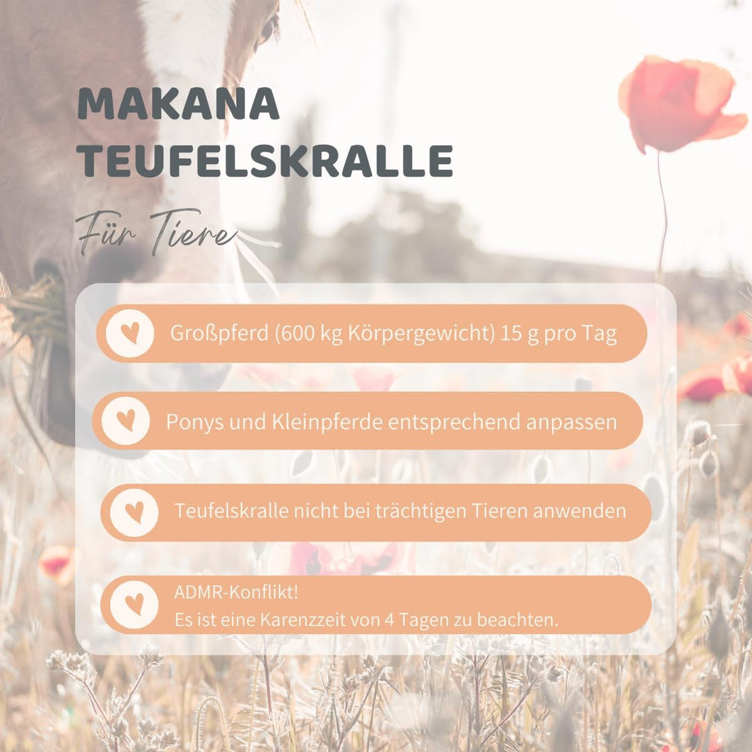 Makana Teufelskralle für Tiere, gemahlen, 5 x 1 kg Beutel