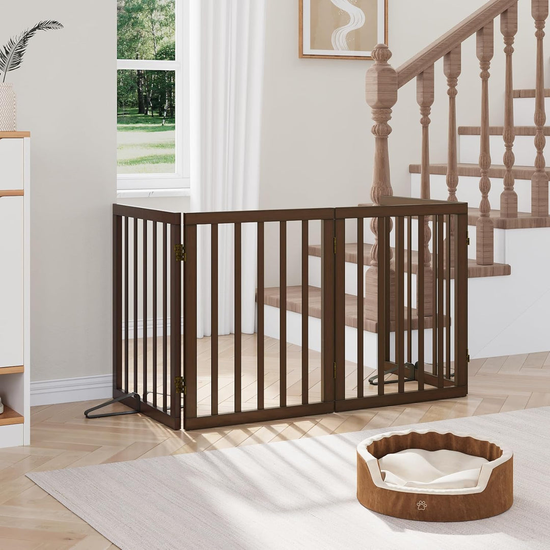 Semiocthome Hochausführung Hundeabsperrgitter, 4-teilig faltbar für den Innenbereich, 61 cm hoch und