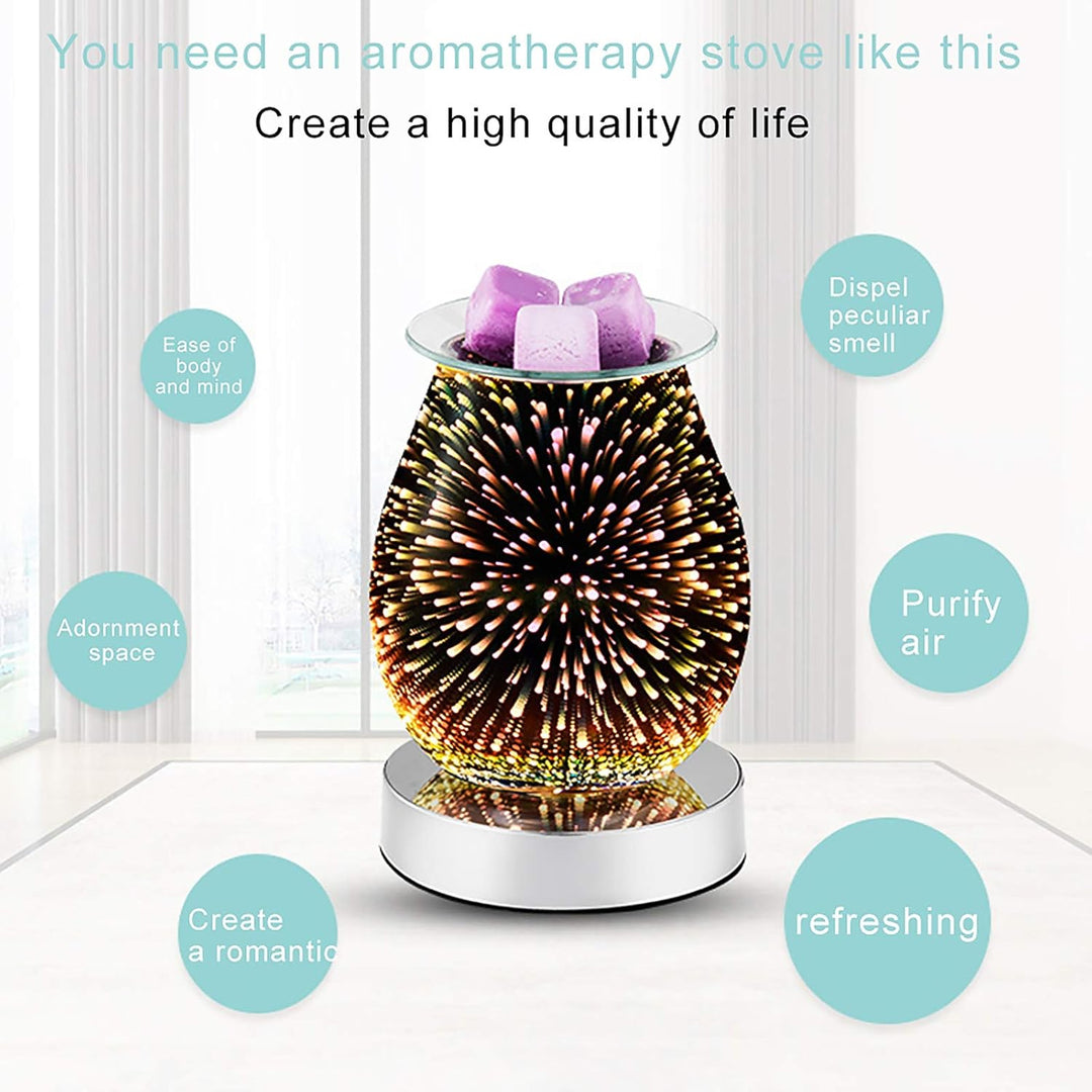 Wowlela Duftlampe Wachs 3D Scentsy Duftlampe Energie Sparen Duftlampe Elektrisch Duftlampe Teelicht
