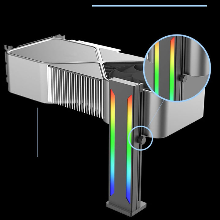 GPU-Unterstützungshalterung, ARGB-Aluminiumlegierung, magnetische Basis, verschiebbar, verstellbare