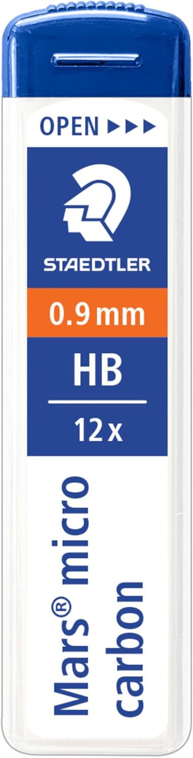 Feinminen Dose mit 12 Minen 0,9mm HB Packung mit 12 Stück