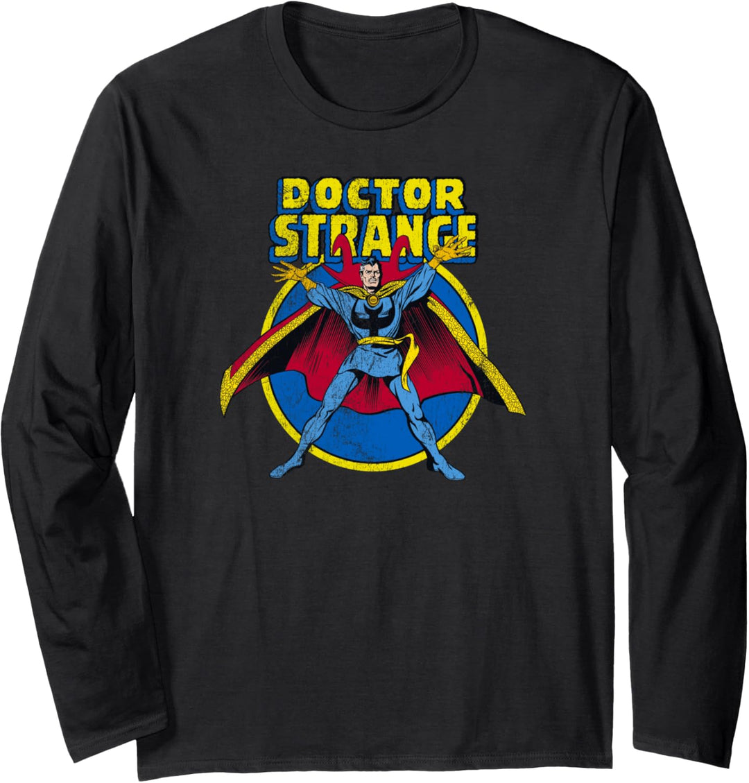 Marvel Comics Retro Doctor Strange Vintage Sorcerer Logo Langarmshirt