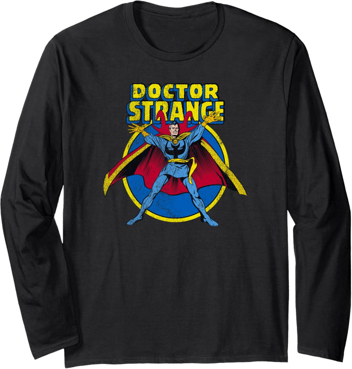 Marvel Comics Retro Doctor Strange Vintage Sorcerer Logo Langarmshirt