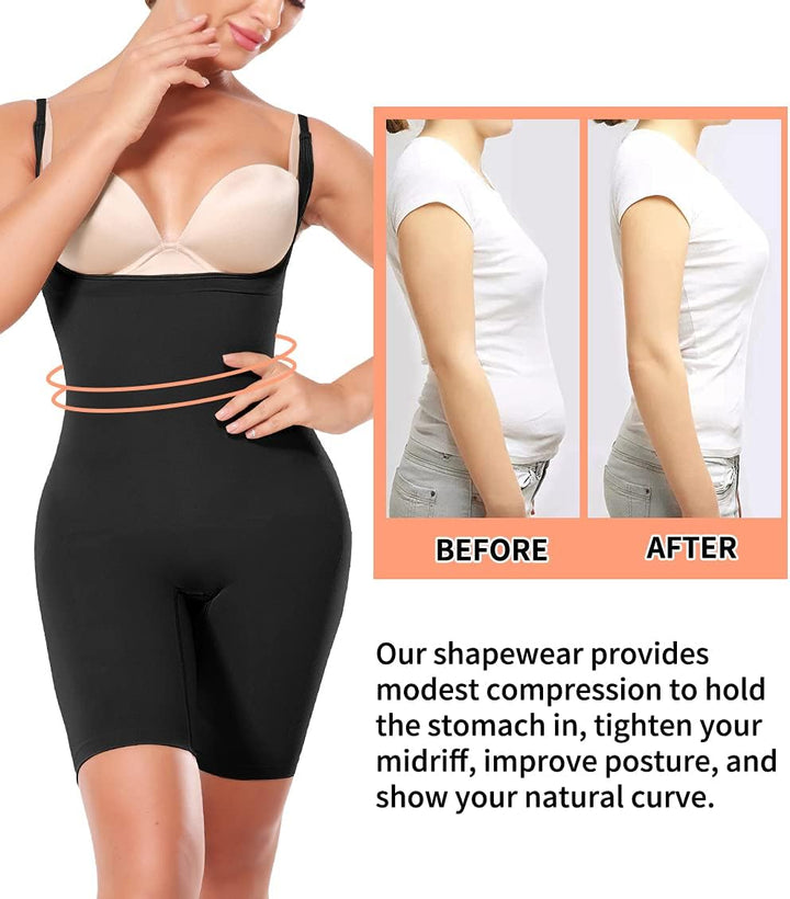 SLIMBELLE Tiefer Ausschnitt Rückenfreier Body Shaper Mit Rückenfreier Klebe BH Verlängerung Für Klei