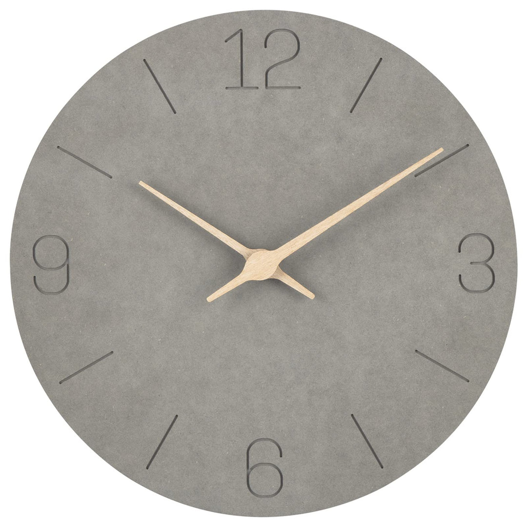 Warminn MDF Holz Wanduhr Ohne TickgeräUsche Lautlos Modern 30cm Quarz Gross Batterie Betriebene Wand
