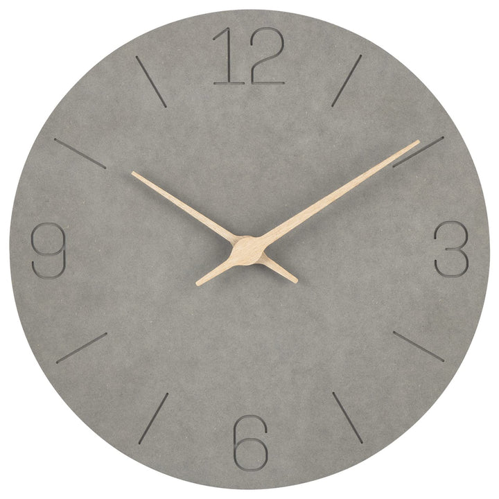 Warminn MDF Holz Wanduhr Ohne TickgeräUsche Lautlos Modern 30cm Quarz Gross Batterie Betriebene Wand