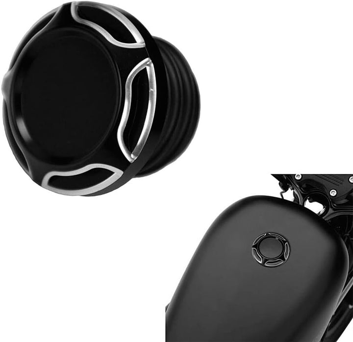 Tankdeckel CNC Motorrad Tankverschluss Craftride TD4 schwarz