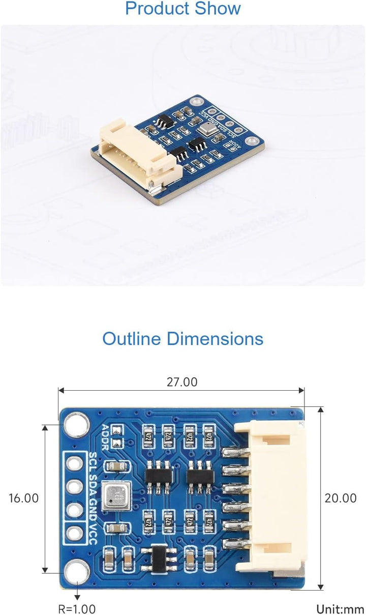 BME688 Sensor I2C BME688 Environmental Module for Raspberry Pi 4B+ 4B 3B+ 3B 2B+ Zero W WH 2W / Rasp