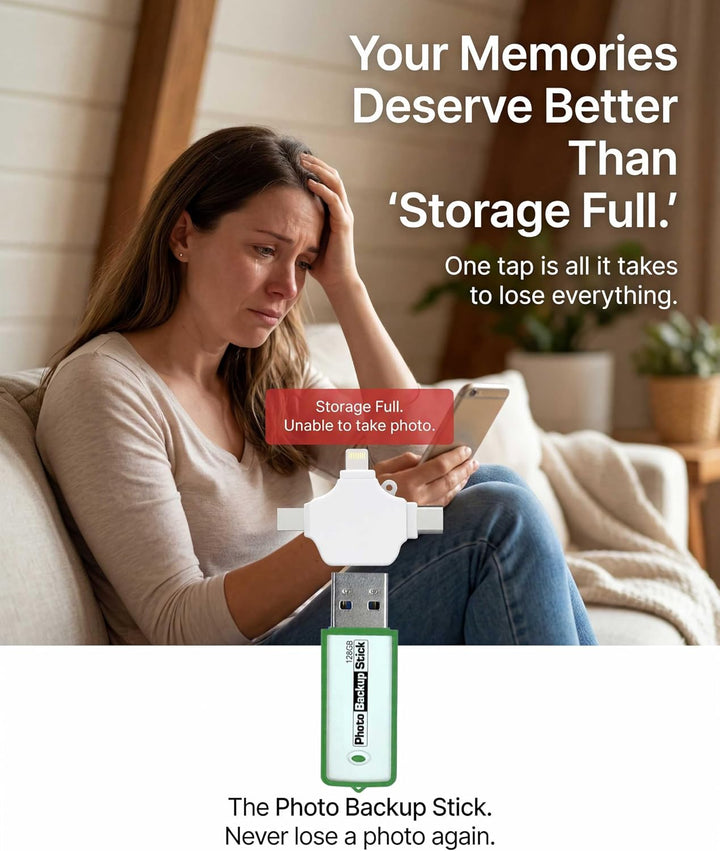 Foto-Backup-Stick für Computer – Bild- und Video-Backup-Tool USB 3.0 (128 GB)