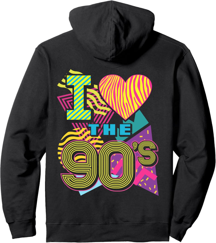 Ich liebe die 90er Jahre 1990er Jahre Nostalgie 80er Jahre Pullover Hoodie