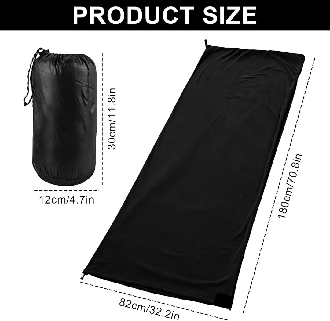 Schlafsack 180x82 cm Fleece - Hüttenschlafsack für Frühling & Sommer - 2-Wege-Reissverschluss - Kopp