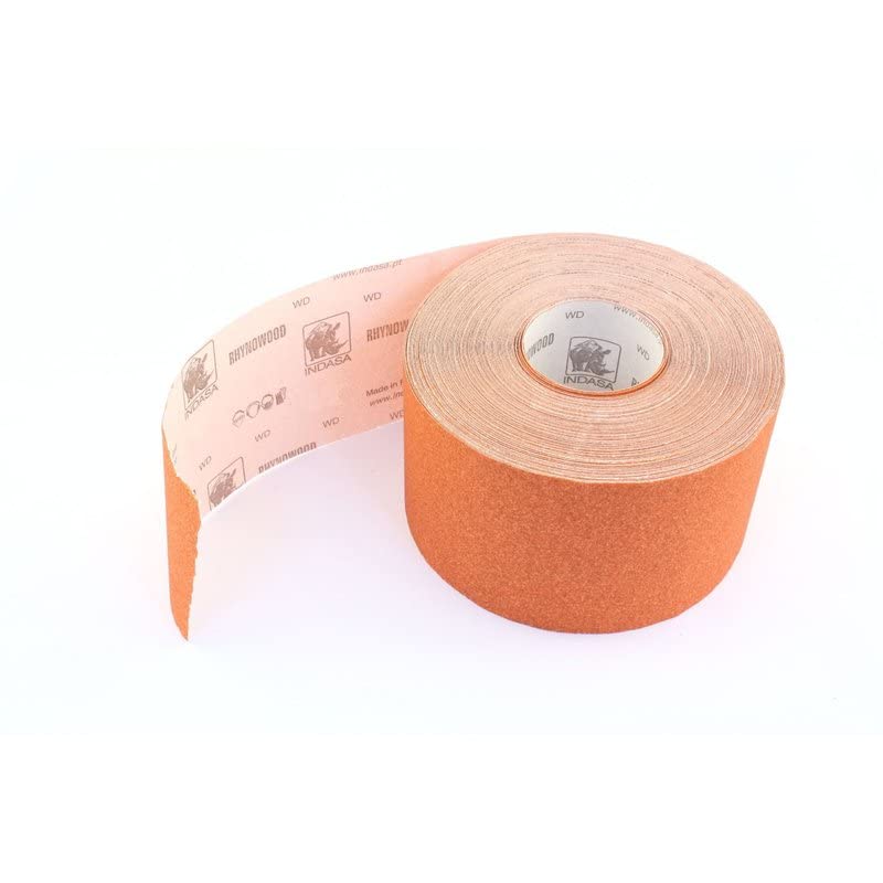 Indasa Rhynowood 115mm x 50m Schleifpapier, Holz Schleifpapier auf Rolle für Holzoberflächen, versch