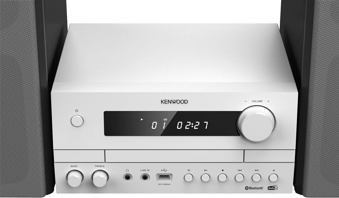 Kenwood M-822DAB - Micro HiFi-System mit 2 x 50 Watt RMS, CD, USB, DAB+ & Bluetooth Audio-Streaming,