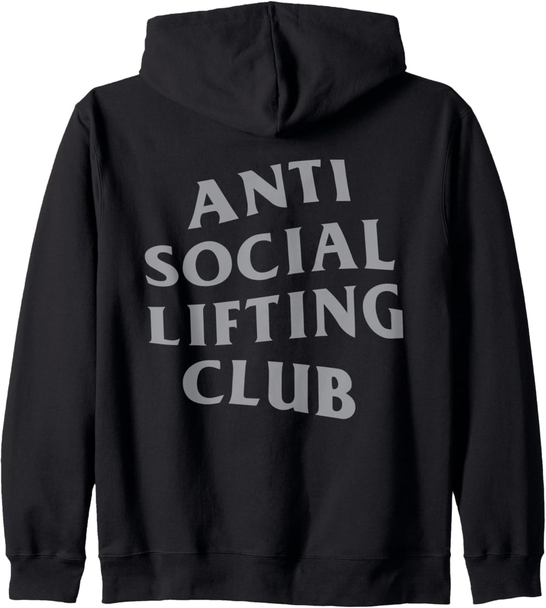 Anti Social Lifting Club: Grau (vorne + hinten) Kapuzenjacke