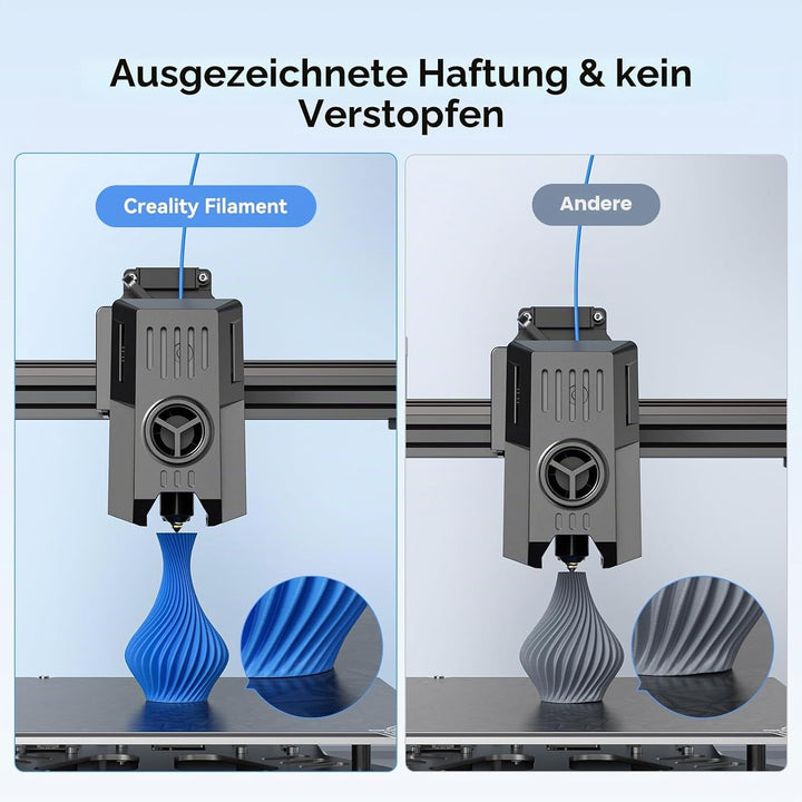 Creality Ender PLA Filament 1,75mm, 5 Schwarz-5 Weiss Set, 10er-Pack 1kg Spulen, Massgenauigkeit ±0,