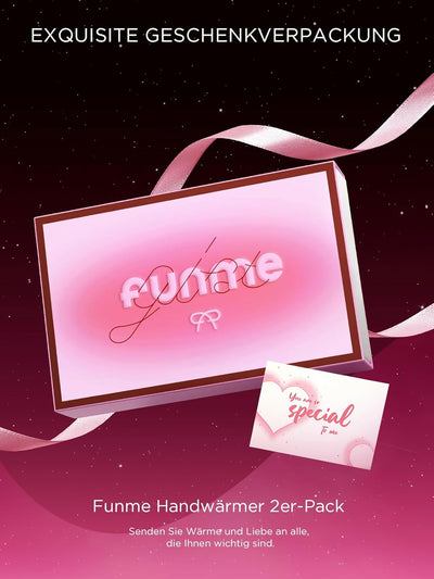 Funme 2er-Pack Wiederaufladbare Handwärmer 10000mAh [Geschenkbox] Handwärmer Elektrisch USB Powerban