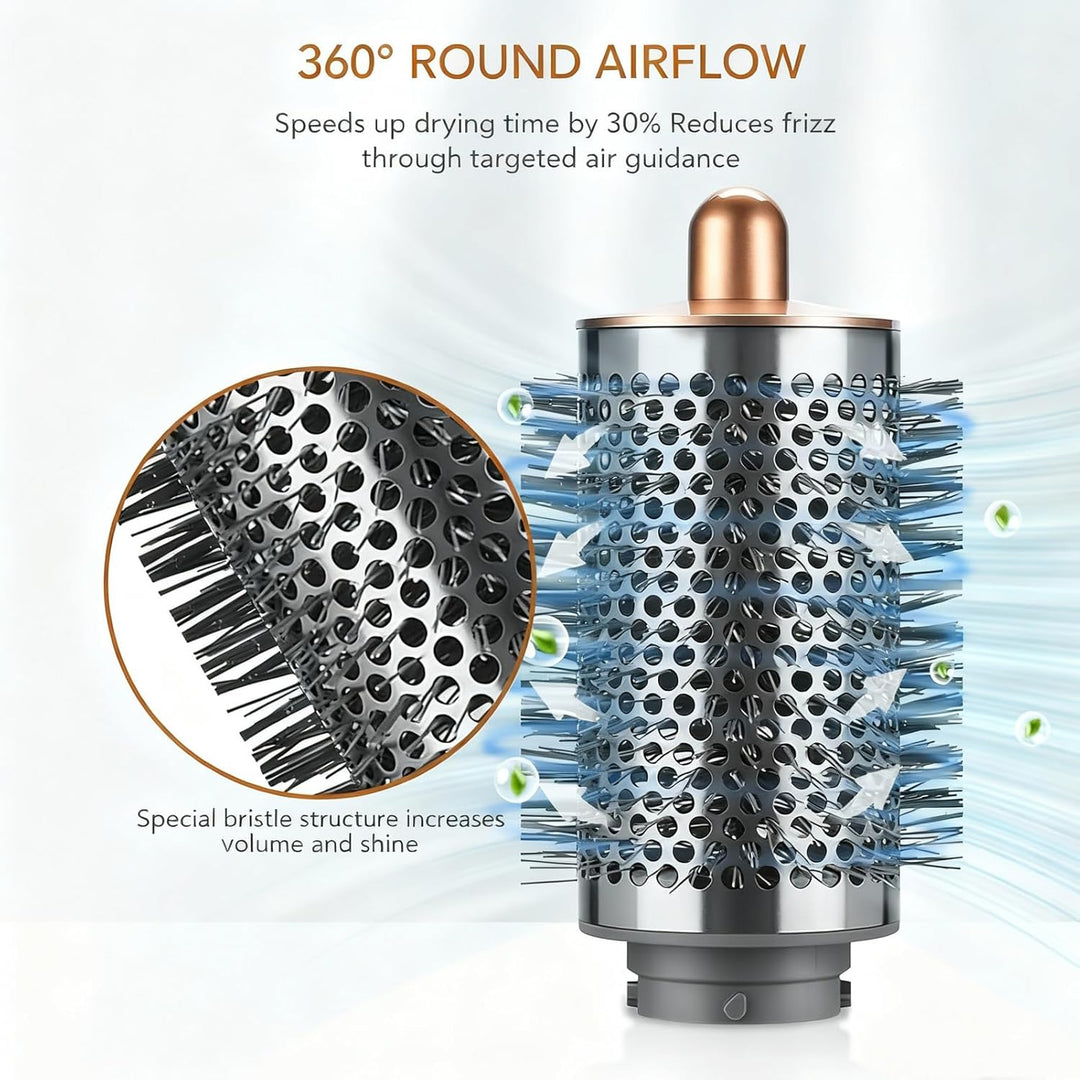 Grosse Runde Volumenbürste für Dyson Airwrap HS01/HS05/HS08, für schlaffes flaches Haar, mit langen