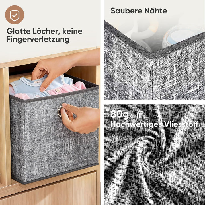 Sekey Aufbewahrungsbox Stoff, Faltbox Organizer mit Griff, Einsatz für Kallax Regal, EKET Würfelrega