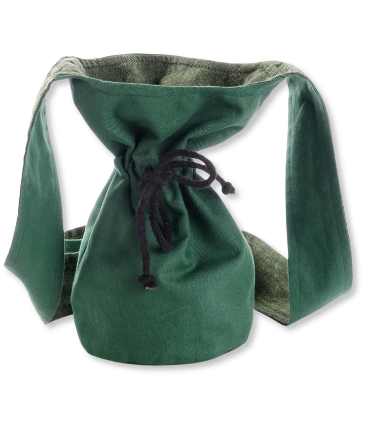 Umhänge -Tasche Klein - Baumwolle/Leinenlook Mittelalter Kleidung Grün, Grün