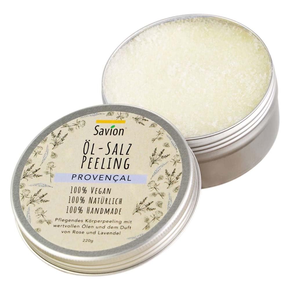Savion Öl-Salz-Peeling provencal, mit feinem Kristallsalz, Mandel- und Jojobaöl und natürlichen äthe