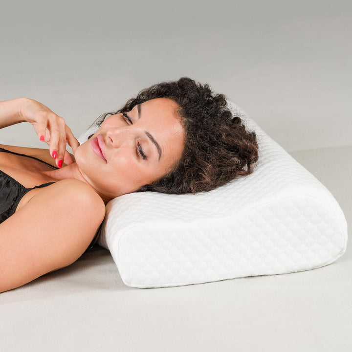 Nackenstützkissen Höheneinstellbares aus Memory Foam Orthopädisches und Ergonomisches Kopfkissen für