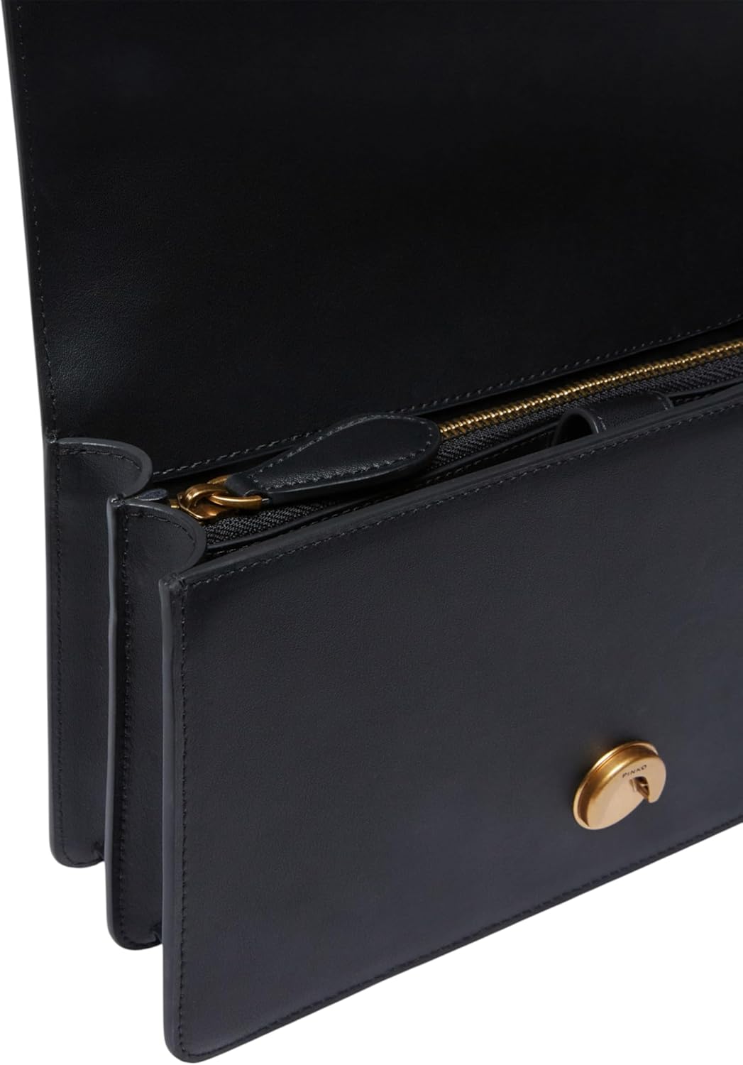 Pinko Damen Love One Classic Dc Kalb Se Tasche Z99q_schwarz-antique Gold, Z99q_schwarz-antique Gold