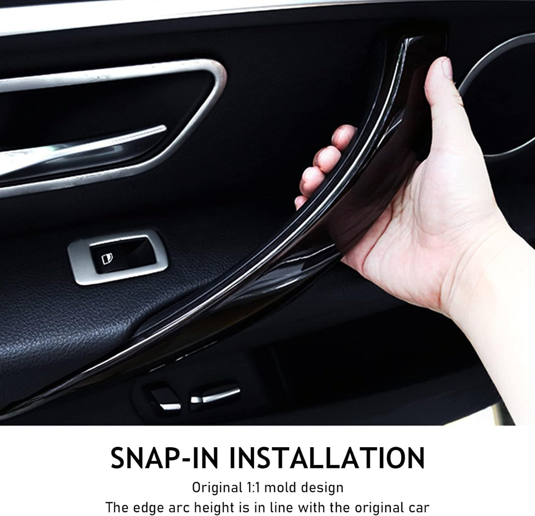 TZYSZDB Schwarz Türgriff Innen für BMW Serie 3 4 F30 F31 F32 F33 F34 F36 F80, Auto Innengriff Schnal