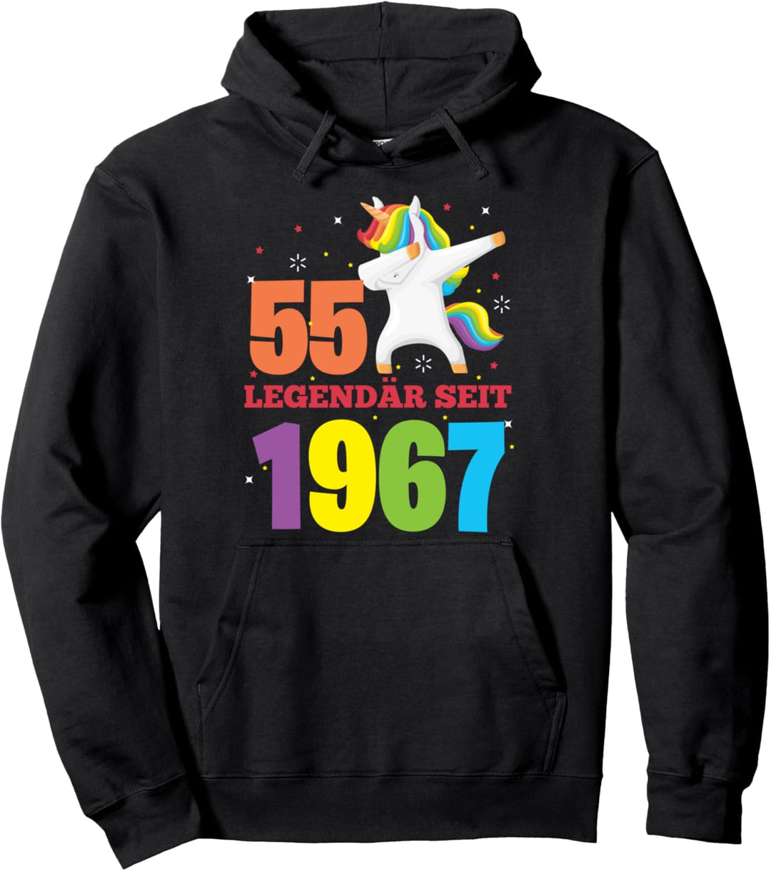 Legendär seit 1967 55 Jahre 55. Geburtstag Dabbing Einhorn Pullover Hoodie