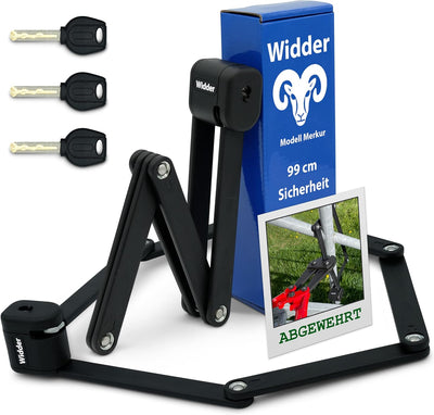 Widder Extrem sicheres Faltschloss Fahrrad [Titan-Stahl Level 15] - Fahrradschloss hohe Sicherheit 9