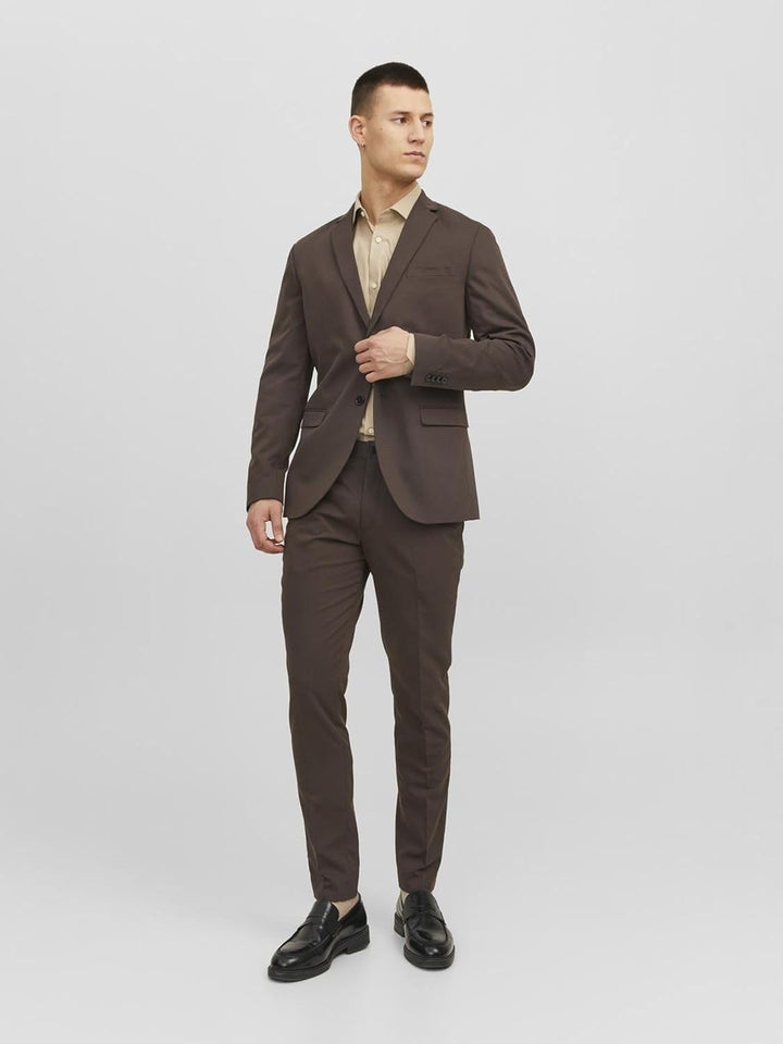 JACK & JONES Male Einreihiger Blazer JPRFRANCO Super Slim Fit Blazer 48 Braun, 48 Braun