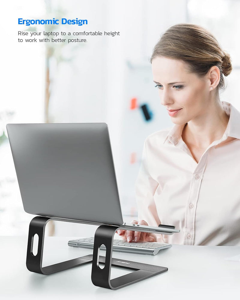 Nulaxy Laptop Ständer, Ergonomischer Aluminium Laptop Stand, Notebook Ständer für Schreibtisch, Abne