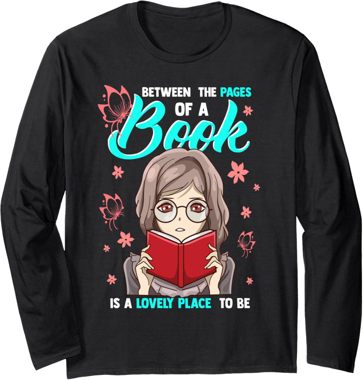 Book Lovers Gifts for Girls Floral Woman Book Lover Reading Langarmshirt