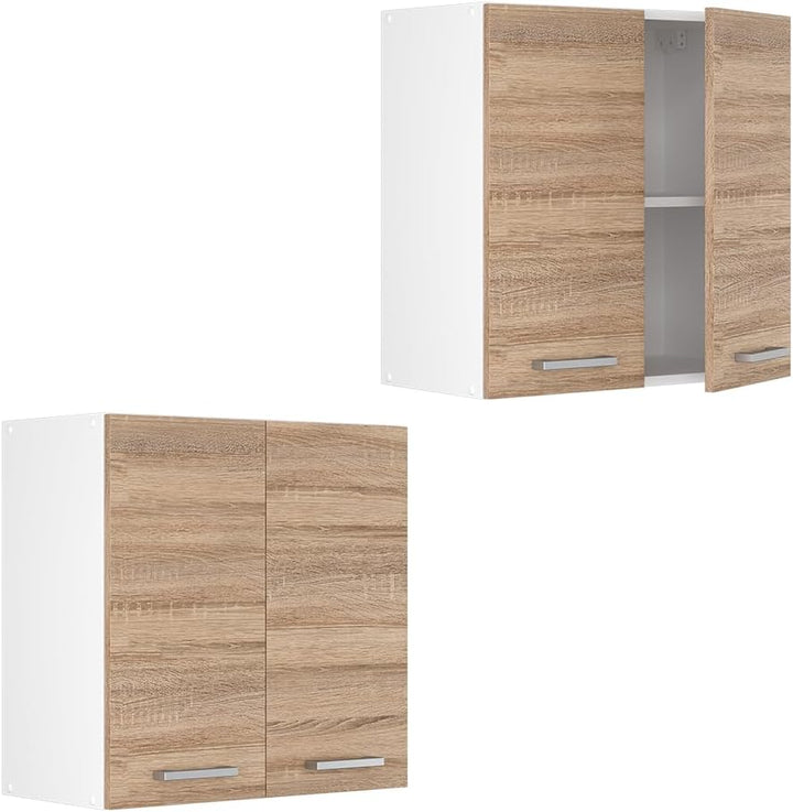 Vicco Hängeschrank R-Line, Sonoma/Weiss, 60 cm Sonoma Hängeschrank 60cm, Sonoma Hängeschrank 60cm
