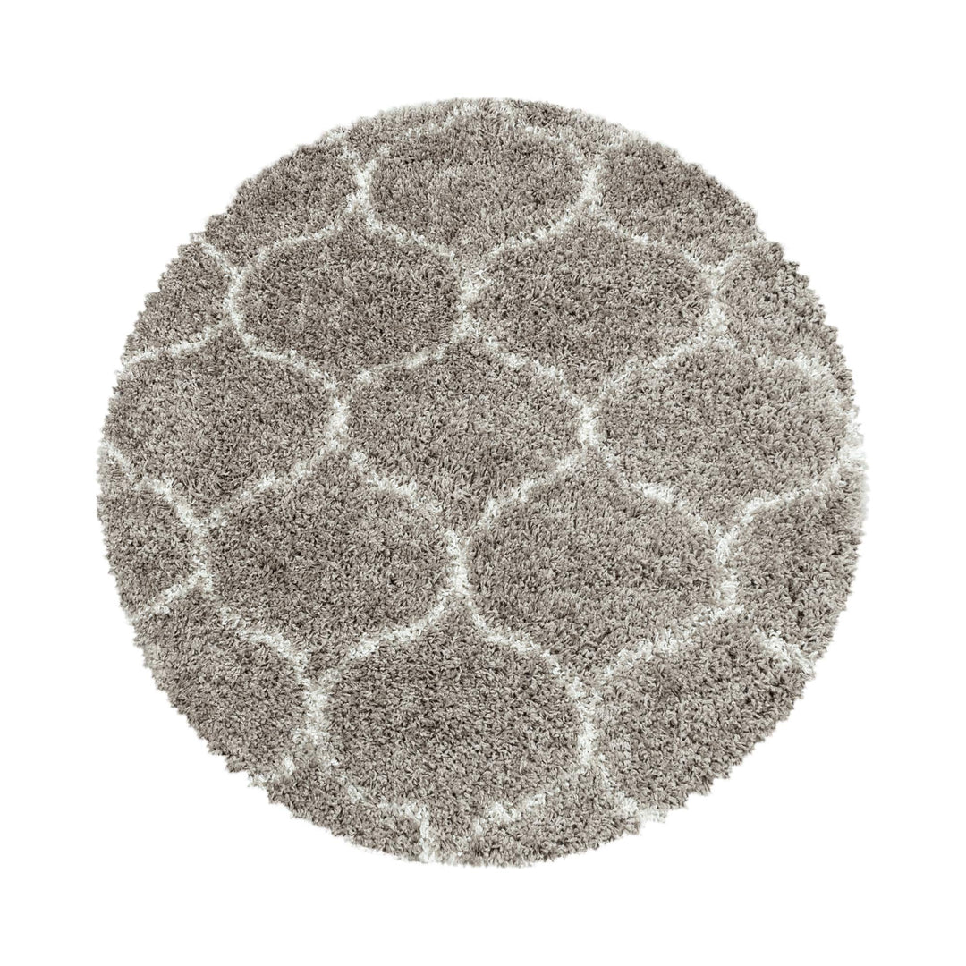 Hochflor Rund Teppich Wohnzimmer im Skandinavischen Stil Skandinavisches Design Flauschiger Langflor