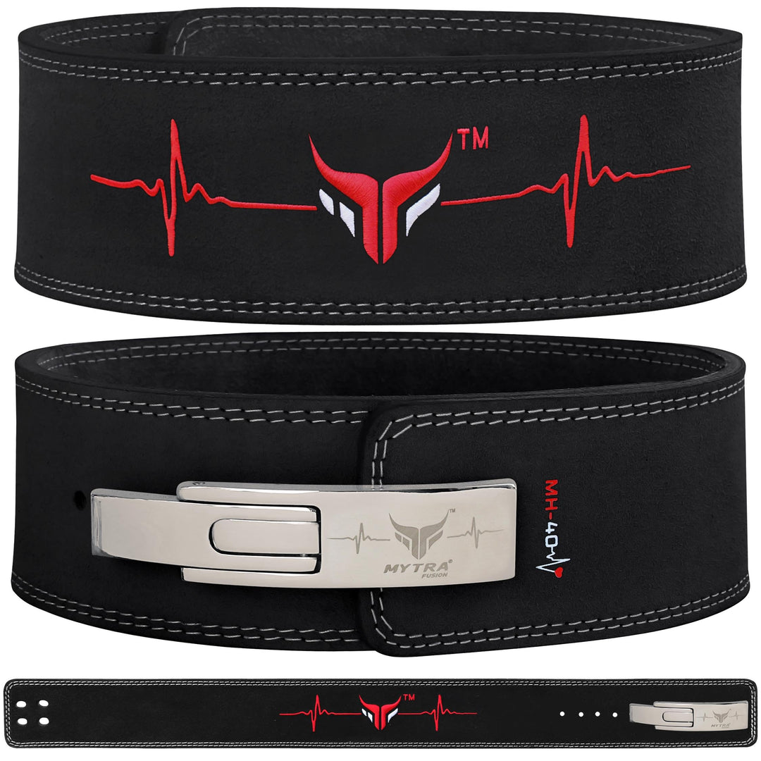 Mytra Fusion gewichthebergürtel with Lever Buckle gewichthebergürtel herren and damen 4" breit Echte