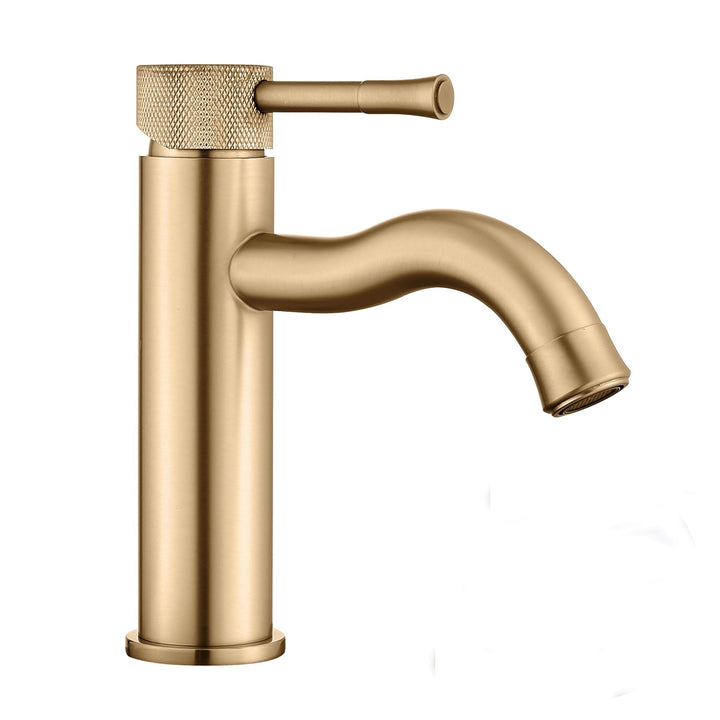 TRYSEA Wasserhahn Bad Gold mit Verlängerung, Strahlregler,Waschtisch Waschtisch,Wasserhähne für Bade