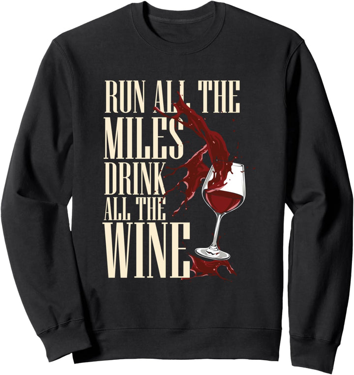 Wein und Jogging - Laufen Spruch Weintrinker Sport Sweatshirt