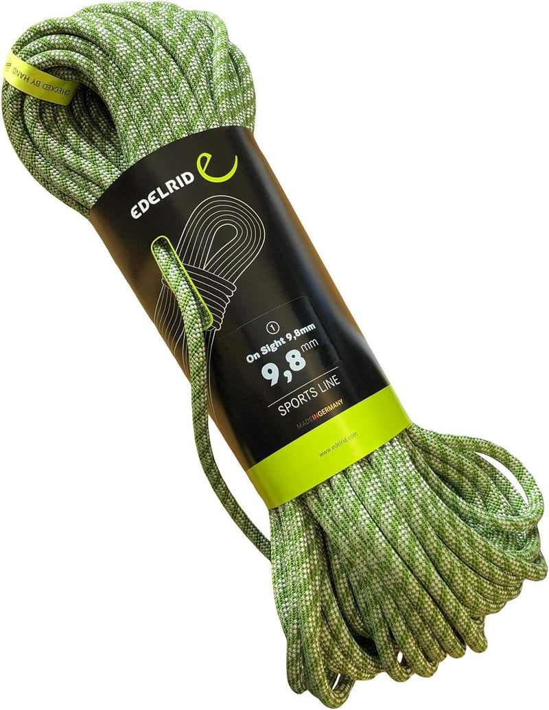 Edelrid Kletterseil On Sight 9,8 mm (dynamisches Einfachseil), Farbe:Green, Grösse:80 Meter Grün 80