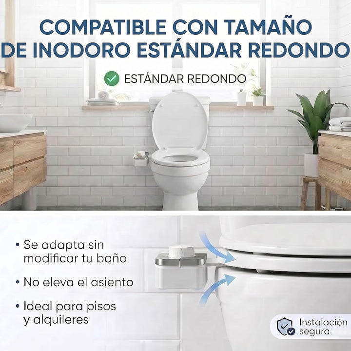 Bidet Einsatz für Toilette- Ultra-Slim Bidet Nicht Elektrisch mit doppelter Düse einstellbarer Wasse