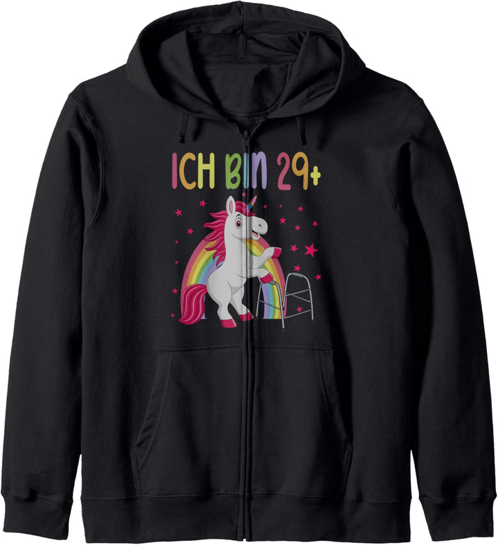 Ich bin 29+ lustiges 30 Jahre Einhorn 30. Geburtstag Kapuzenjacke