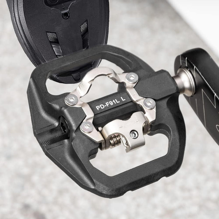 MTB Pedale SPD Flat Kombipedale mit Stollen, Fahrradpedale Kompatibel mit Shimano Pedale SPD, 3 Abge