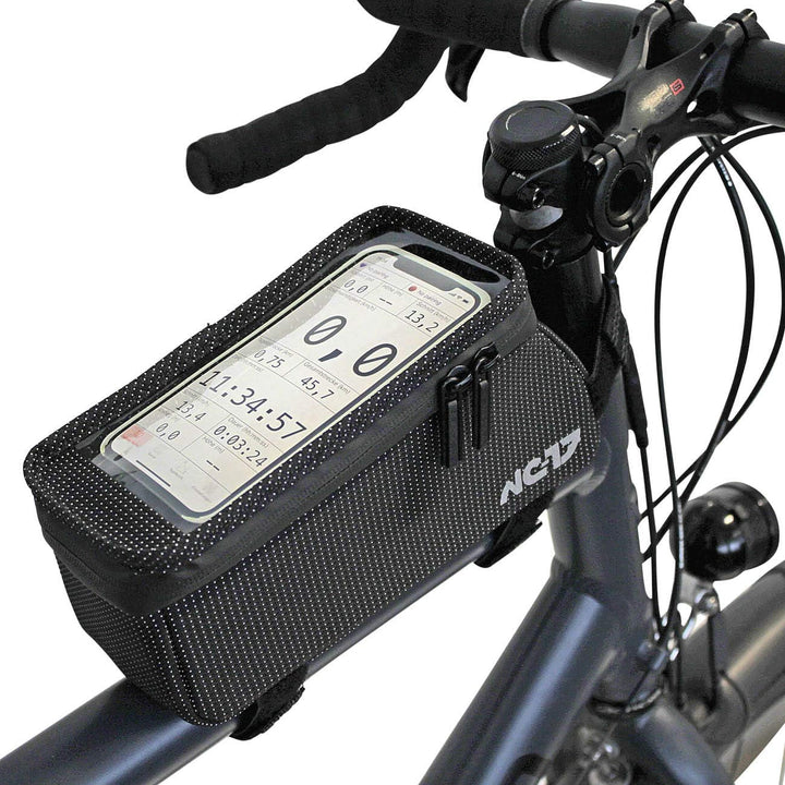 NC-17 Connect Universal Seitenlader-Oberrohrtasche DOT / Fahrrad-, Smartphonetasche mit Klettverschl