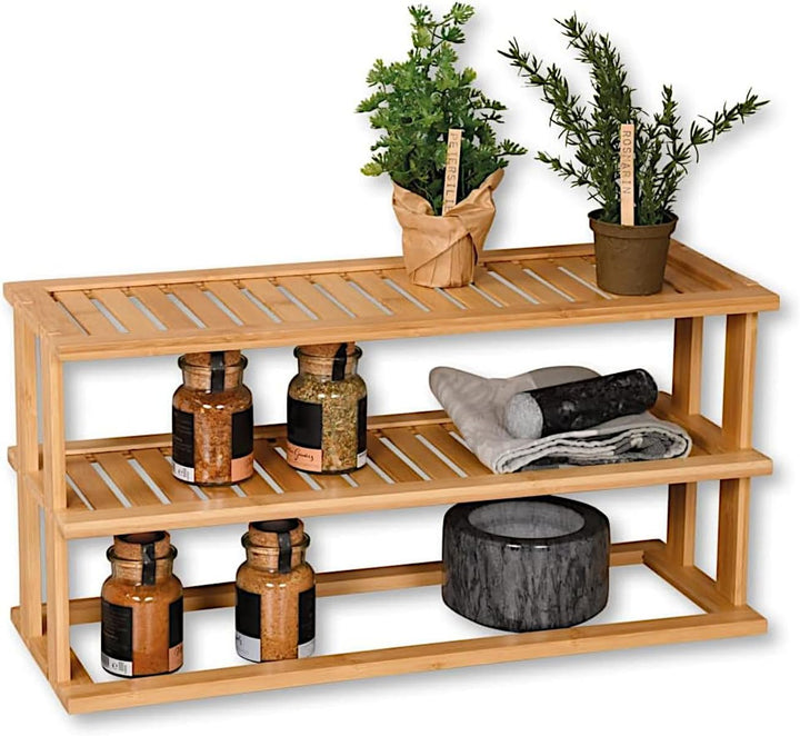 Kesper | Küchenregal, Material: Bambus, Masse: 55 x 27 x 20 cm, Farbe: Braun | 58806