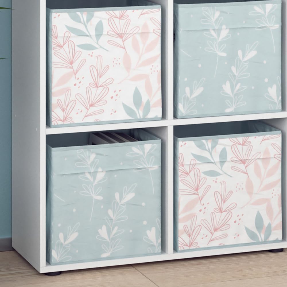 Vicco Raumteiler Tetra, Weiss, 72 x 72.6 cm mit 4 Faltboxen Opt.1 Raumteiler 73x72 cm mit Faltbox Fl