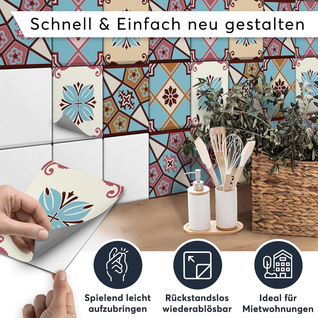 CREATISTO Mosaik Klebefliesen Stickerfliesen Fliesenfolie - Hochwertige Aufkleber Sticker für Fliese