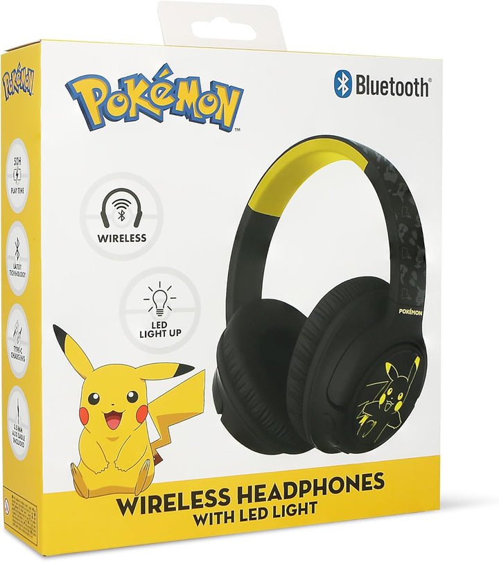 OTL Technologies Kabellose Kopfhörer Pokemon Pikachu faltbar mit LED-Licht