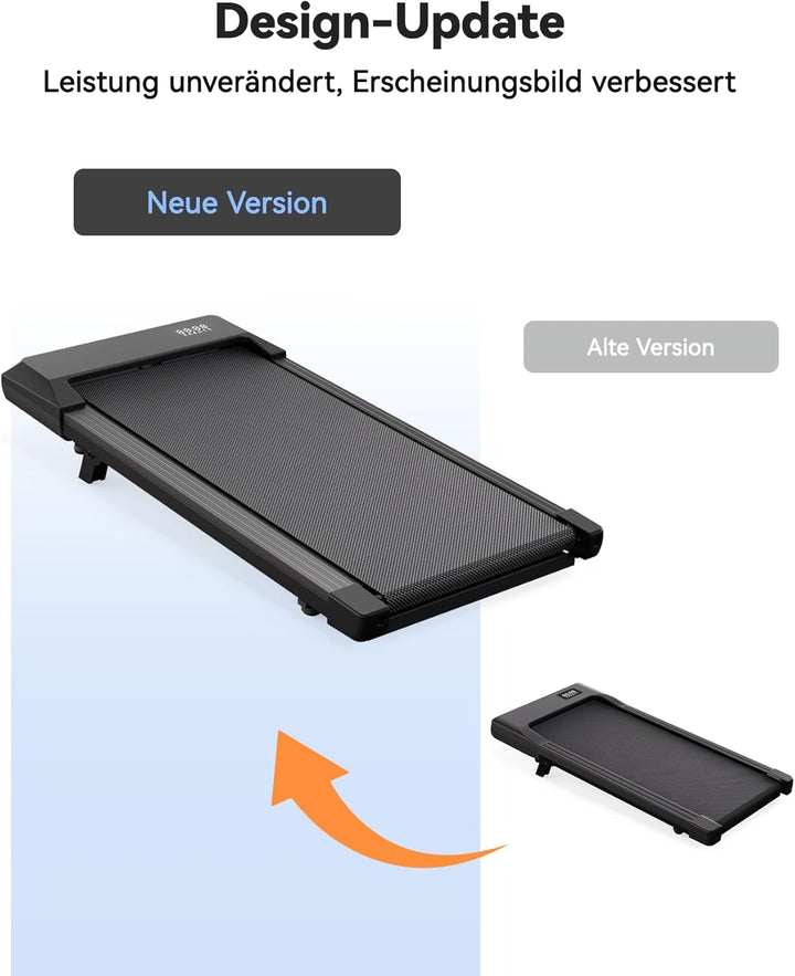 Walking Pad mit Steigung 6% Lacuffy, Laufband für Zuhause 6km/h & 12km/h mit Fernbedienung und App,
