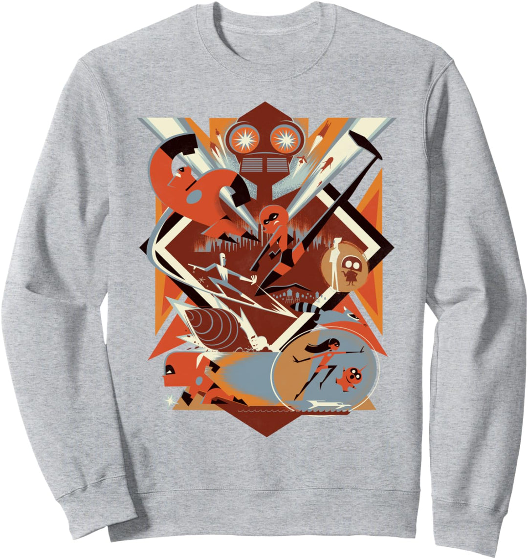 Disney Pixar Incredibles 2 Vintage-Poster Sweatshirt